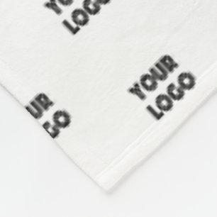 Ihr Logo Einfaches Wiederholungslogo Weiß Fleecedecke