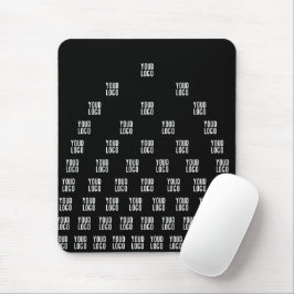 Ihr Logo Einzigartiges Muster | Schwarz (bearbeitb Mousepad