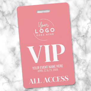 Ihr Logo Event VIP All-Access-Pass Ausweis
