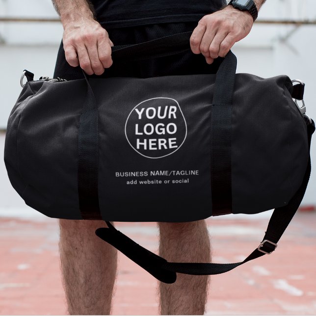 Ihr Logo finden Sie hier in der Schwarzweißwerbung Duffle Bag (Von Creator hochgeladen)