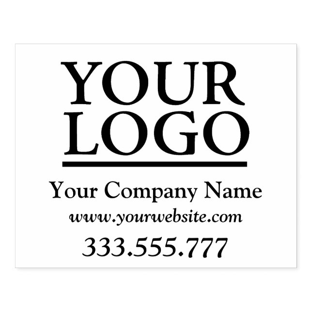 Ihr Logo, Firmenname, Website, Telefon Rubber St. Gummistempel (Prägung)