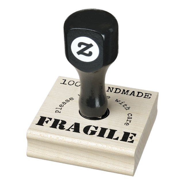Ihr Logo Fragile Versandgummi Briefmarke + Tinte P Gummistempel (Stempel)