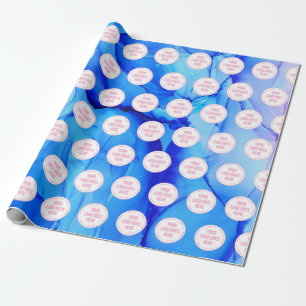 Ihr Logo für das Marketing "Blaue Abstrakte Kunst" Geschenkpapier