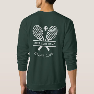 Ihr Logo für Ihr Tennis Club Coach Name Team Sweatshirt