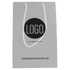 Ihr Logo geht hier, kundenspezifische Mod grau Mittlere Geschenktüte