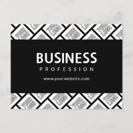 Ihr Logo-gepflegtes Muster und bearbeitbarer Firme Postkarte