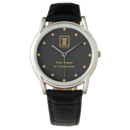 Ihr Logo-Geschäft | Anwalt Modern Black Armbanduhr