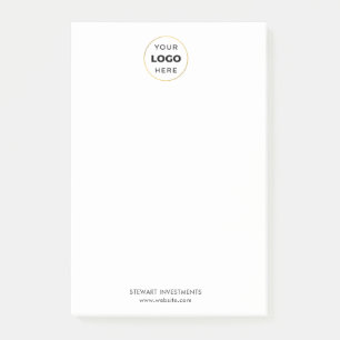 Ihr Logo Geschäft Unternehmensweiß Post-it Klebezettel