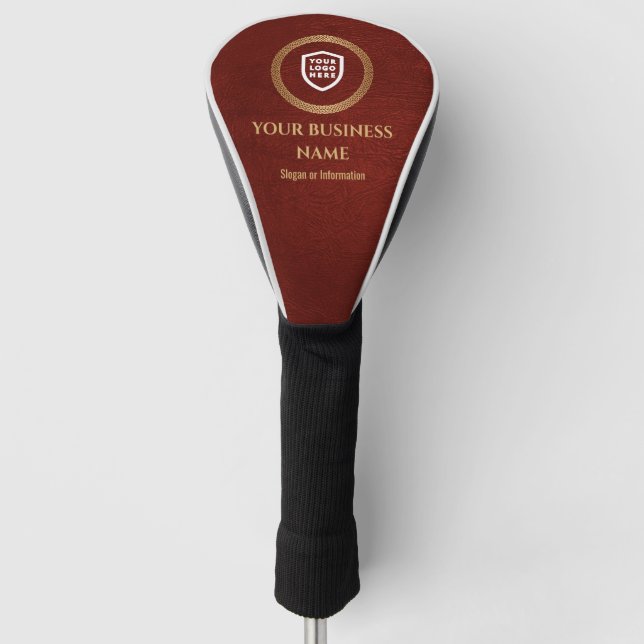 Ihr Logo-Geschäft | Vintages Leder Golf Headcover (Vorderseite)