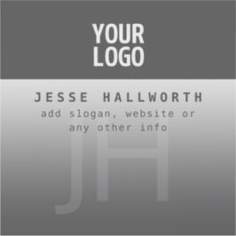 Ihr Logo, Geschäftsname und Monogramm Aufkleber