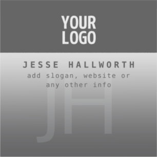 Ihr Logo, Geschäftsname und Monogramm Aufkleber