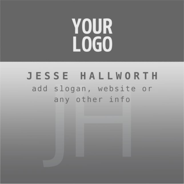 Ihr Logo, Geschäftsname und Monogramm Aufkleber (Vorderseite)