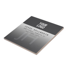 Ihr Logo, Geschäftsname und Monogramm Fliese