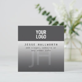 Ihr Logo, Geschäftsname und Monogramm Mitteilungskarte