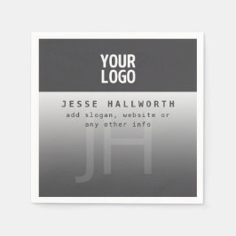 Ihr Logo, Geschäftsname und Monogramm Serviette