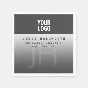 Ihr Logo, Geschäftsname und Monogramm Serviette