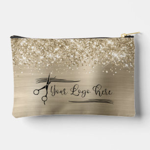 Ihr Logo Glänzend Blassgold Glamourös Zubehörtasche