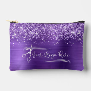 Ihr Logo Glitzernd Amethyst Glamour Zubehörtasche