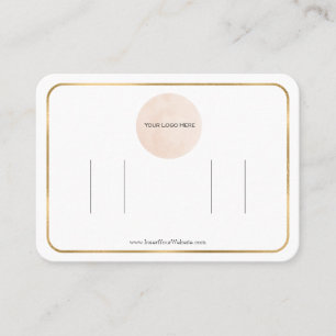 Ihr Logo Gold Fow Doppel Bow Hair Clip Display Visitenkarte