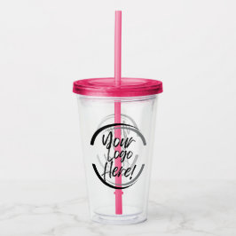 Ihr Logo hier Akryllischer Tumbler Acryltrinkbecher