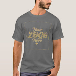 Ihr Logo hier - Benutzerdefinierter Dunkelgrauer T T-Shirt