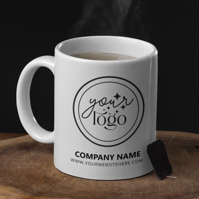 Ihr Logo hier Benutzerdefiniertes Unternehmen Kaffeetasse (Your Logo Here Custom Company Branded Business Coffee Mug)