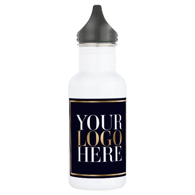 Ihr Logo hier Branding für Unternehmen Edelstahlflasche (Links)