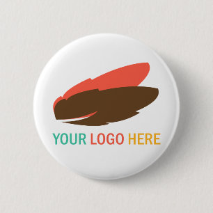 Ihr Logo hier Business Promotion Flair Abzeichen Button