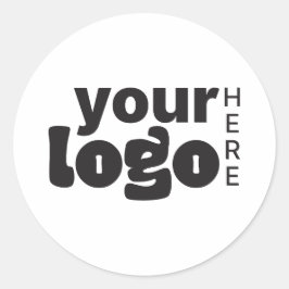 Ihr Logo hier Chic Modern Minimal einfach Runder Aufkleber