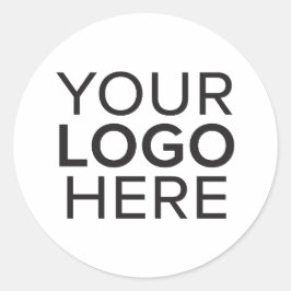 Ihr Logo hier Chic Modern Minimal einfach Runder Aufkleber