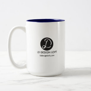 Ihr Logo Hier editierbare Geschäftstätigkeit und W Zweifarbige Tasse