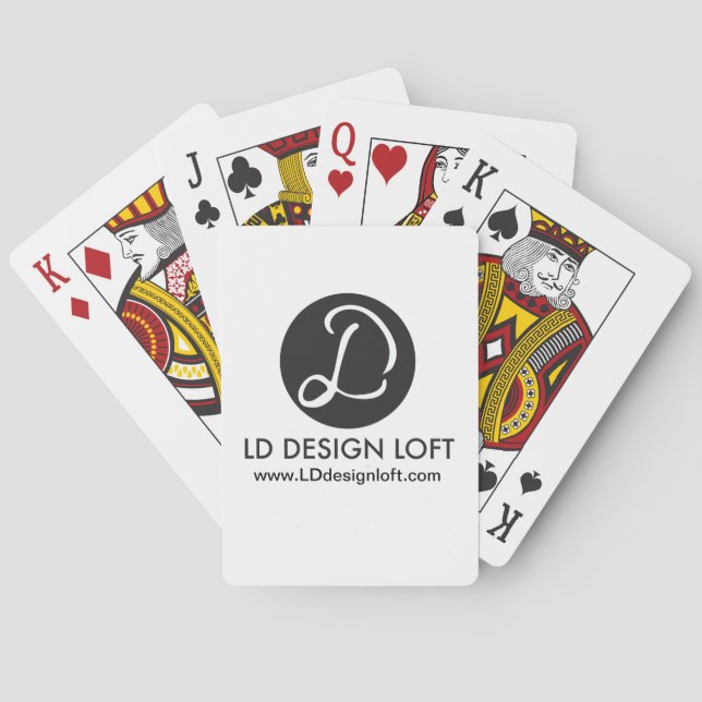 Ihr Logo hier, einfach, benutzerdefinierbar Spielkarten (Rückseite)