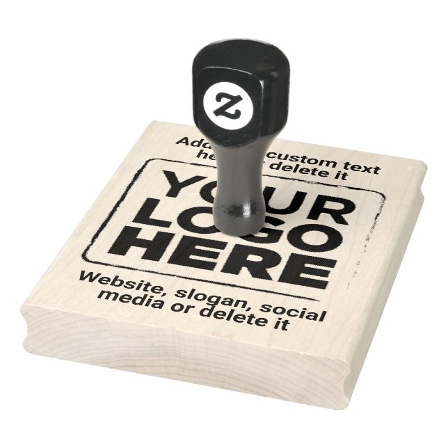 Ihr Logo hier Einfach Fett 4"x5" Business Text Gummistempel (Stempel)