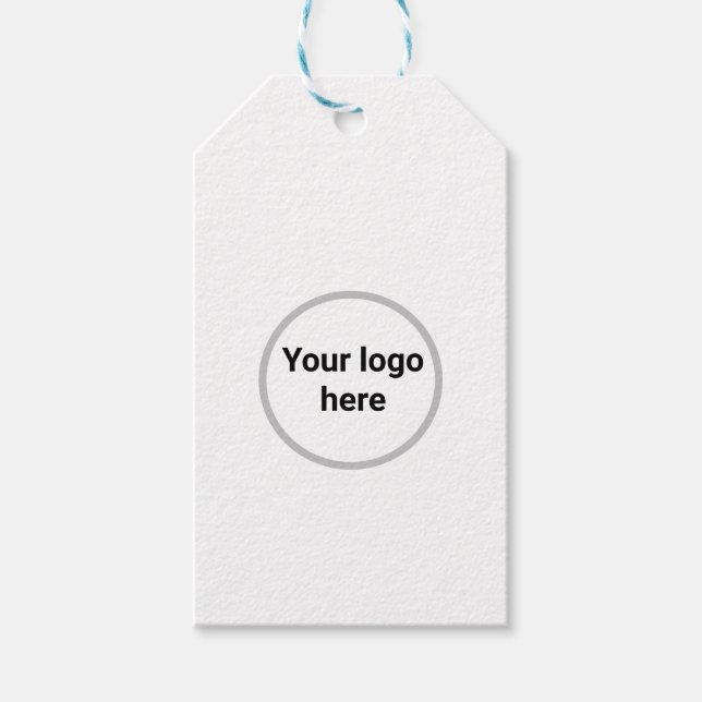 Ihr Logo hier einfach nur ein minimaler Geschenk-T Geschenkanhänger (Vorderseite)