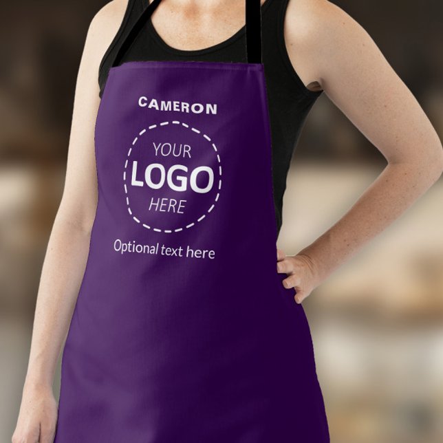 Ihr Logo hier - Einfaches Lila Unternehmen Schürze (Von Creator hochgeladen)