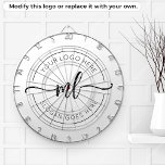 Ihr Logo hier elegante Monogramm Schwarz und Weiß Dartscheibe<br><div class="desc">Benutzerdefiniertes Dartboard: Spielabend einzigartig machen: Fügen Sie Ihrem Spielzimmer eine persönliche Touch mit einem benutzerdefinierten Dartboard hinzu. Laden Sie einfach Ihr Logo, Ihr Design oder eine lustige Nachricht hoch, um ein einzigartiges Dartboard zu erstellen. Dieses hochwertige Dart-Board eignet sich ideal für Spielabende, Party oder für eine einmalige Touch. Stellen Sie...</div>