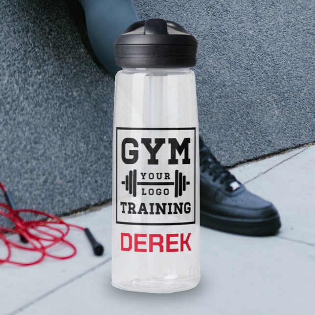 Ihr Logo hier Fitness Gym Business Water Flasche (Von Creator hochgeladen)