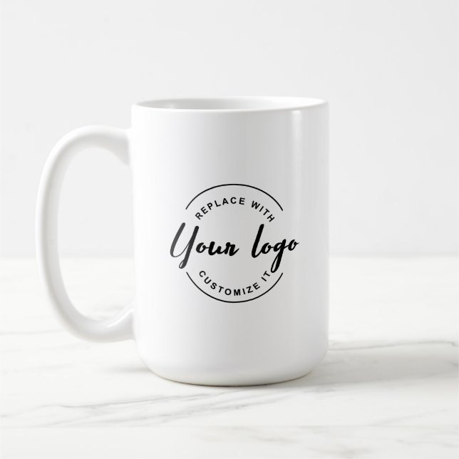 Ihr Logo hier für die Schwarz-Weiß-Markenbezeichnu Kaffeetasse (Links)