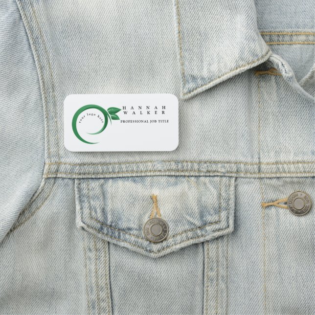 Ihr Logo hier, grün Namensschild (Beispiel)