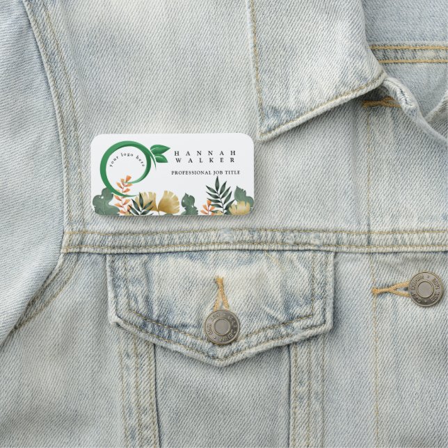 Ihr Logo hier, grün Namensschild (Beispiel)