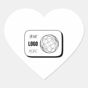 Ihr Logo hier Herz-Aufkleber