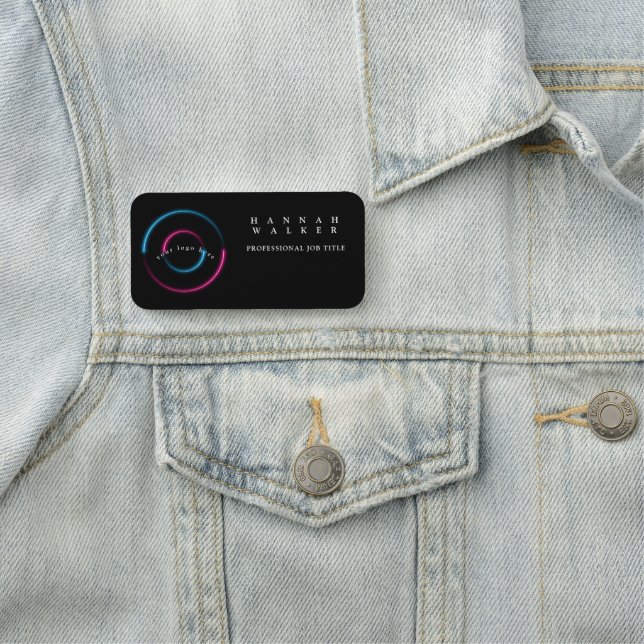 Ihr Logo hier, holografische Farbe Namensschild (Beispiel)