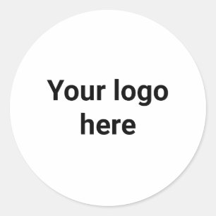 Ihr Logo hier ist einfach minimal  Runder Aufkleber