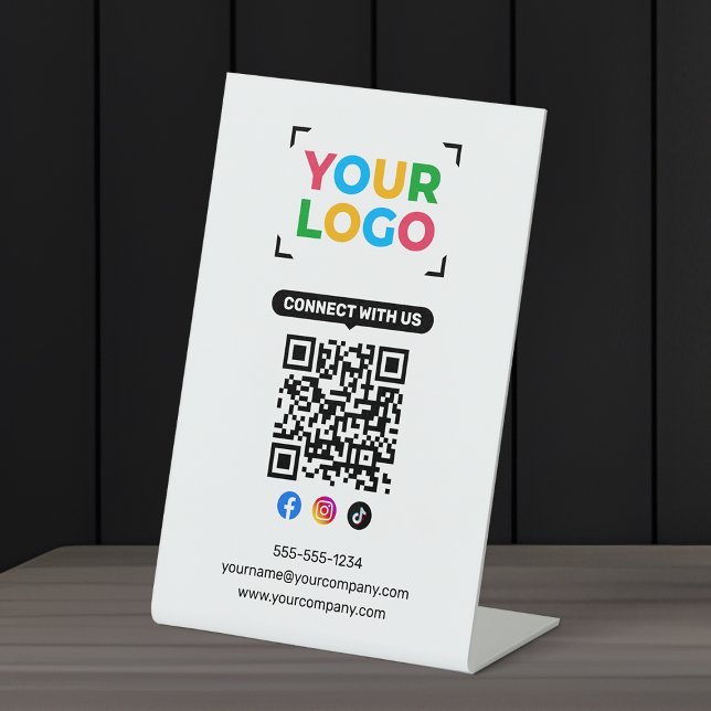 Ihr Logo hier Minimalistisch Verbinden Sie uns mit Sockelschild (Von Creator hochgeladen)