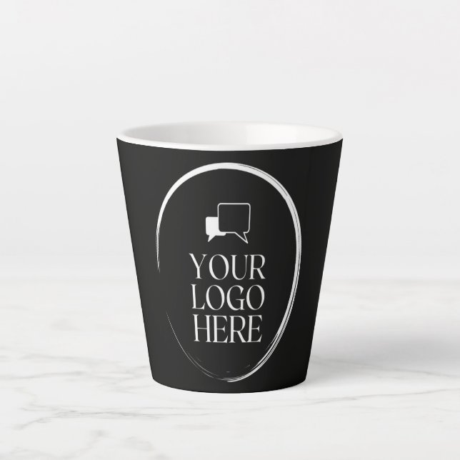 Ihr Logo hier Modern Milchtasse (Vorderseite)