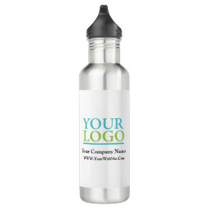Ihr Logo hier, Name und Website-Promo Edelstahlflasche