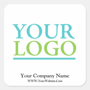 Ihr Logo hier, Name & Website-Promotion Quadratischer Aufkleber