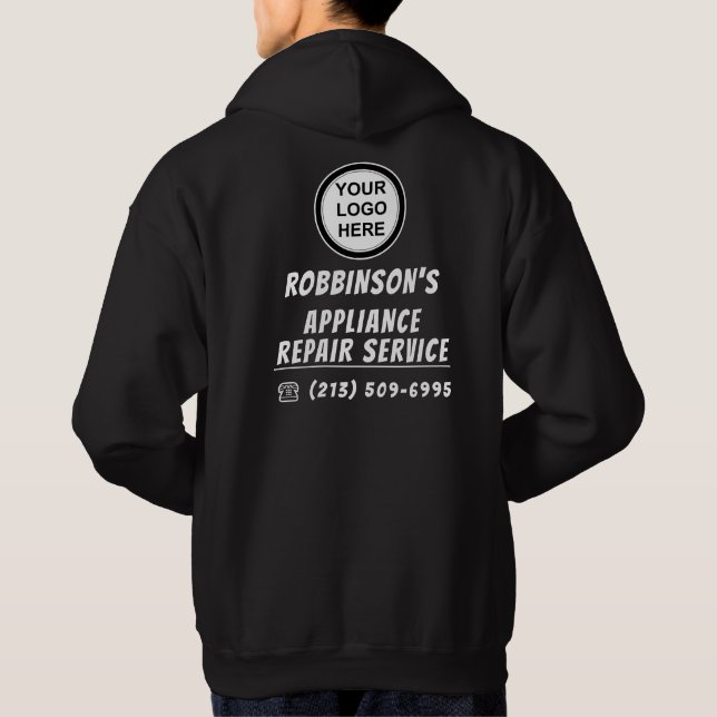 Ihr Logo hier Service-Markenwerbung Hoodie (Rückseite)