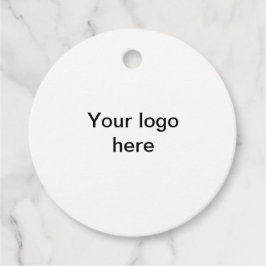 Ihr Logo hier weiß, einfache minimale Geschenketik Geschenkanhänger