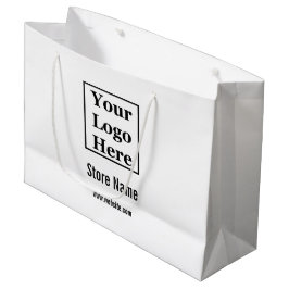 Ihr Logo hier weiß und schwarz Große Geschenktüte